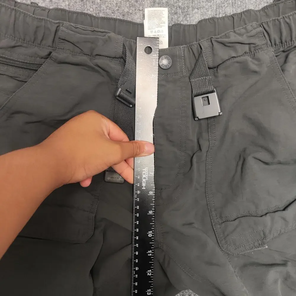 The North Face Pants Mens 36x30 Gray Convertible Cargo Belted Hiking Travel